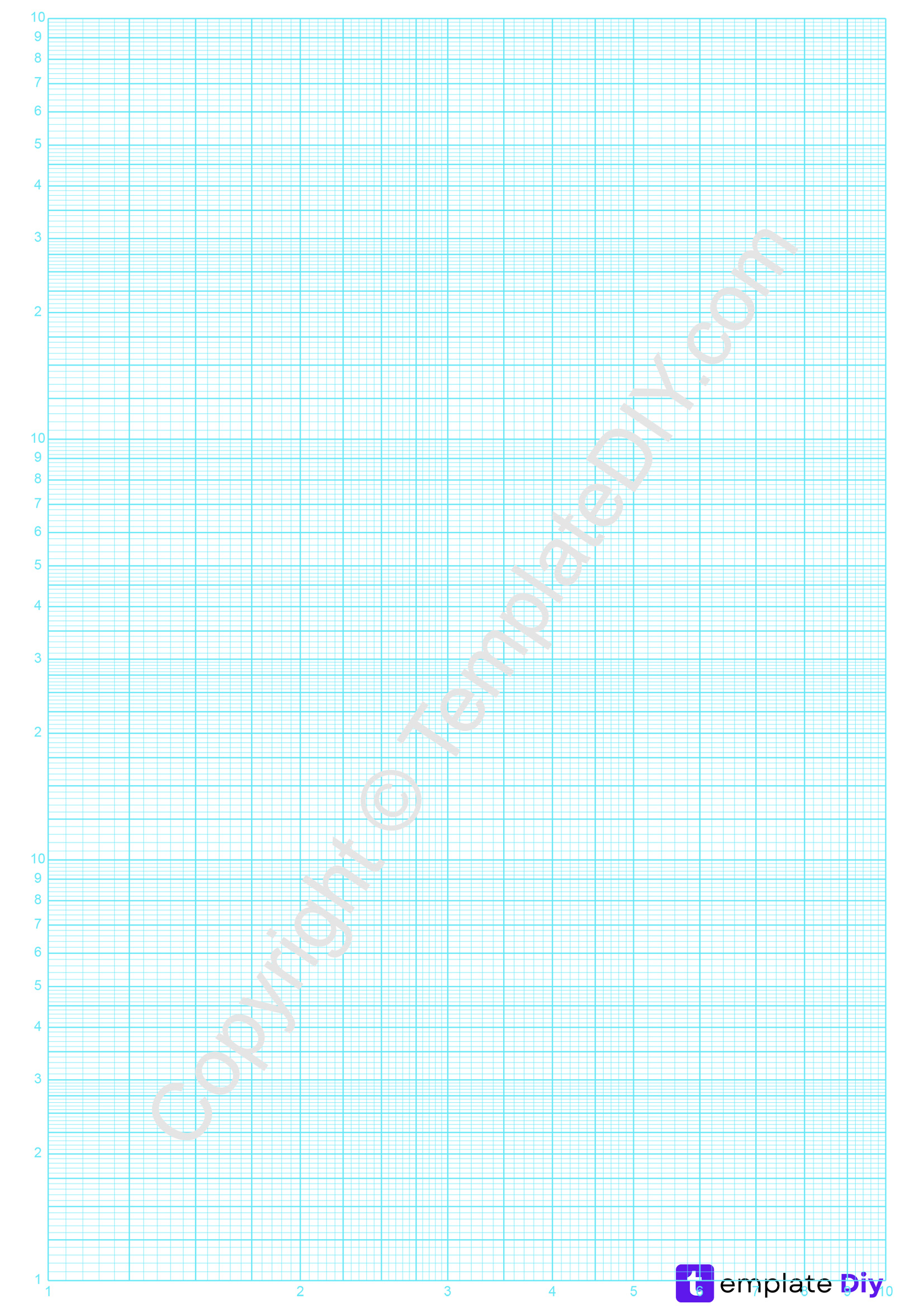 Semi Log Graph Paper Grid Paper Printable Template In PDF
