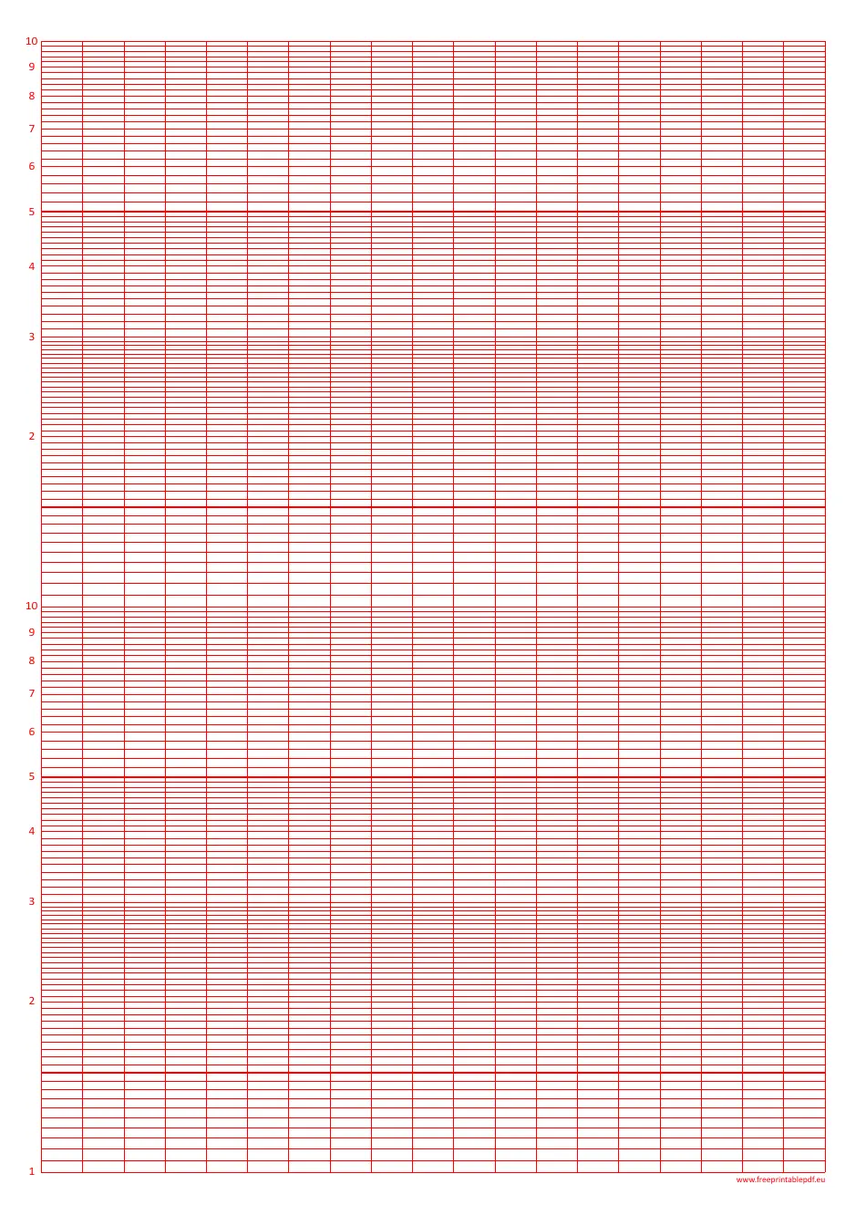 Semi-Log Graph Paper Free Printable