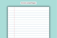 Set Of 5 Colored Printable Lined Paper With Vertical Line 15 Templates Wide Ruled College Ruled Narrow Ruled A4 A5 Letter PDF Etsy
