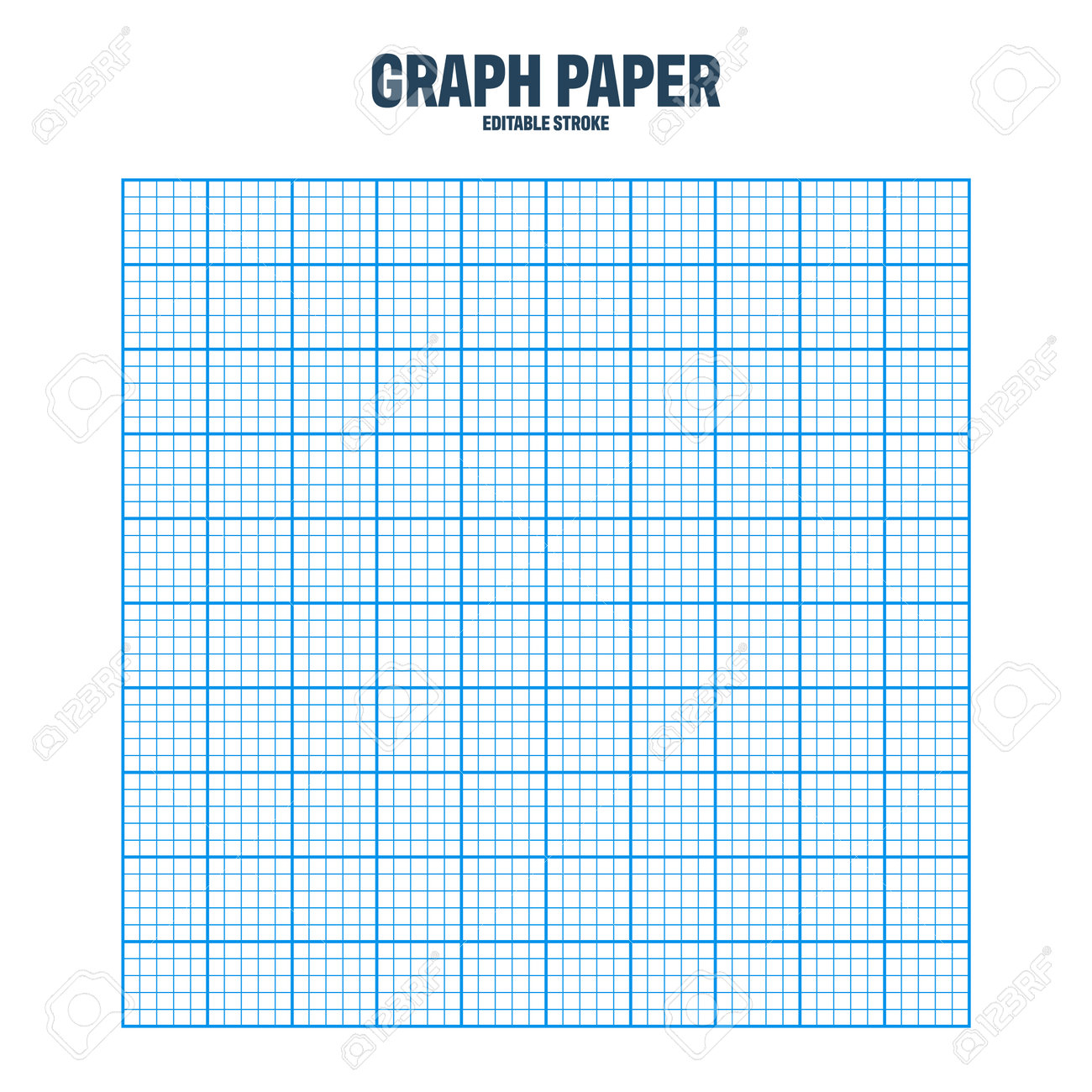 Sheet Of Graph Paper With Grid Millimeter Paper Texture Geometric Pattern Blue Lined Blank For Drawing Studying Technical Engineering Or Scale Measurement Vector Illustration Royalty Free SVG Cliparts Vectors And Stock Illustration 