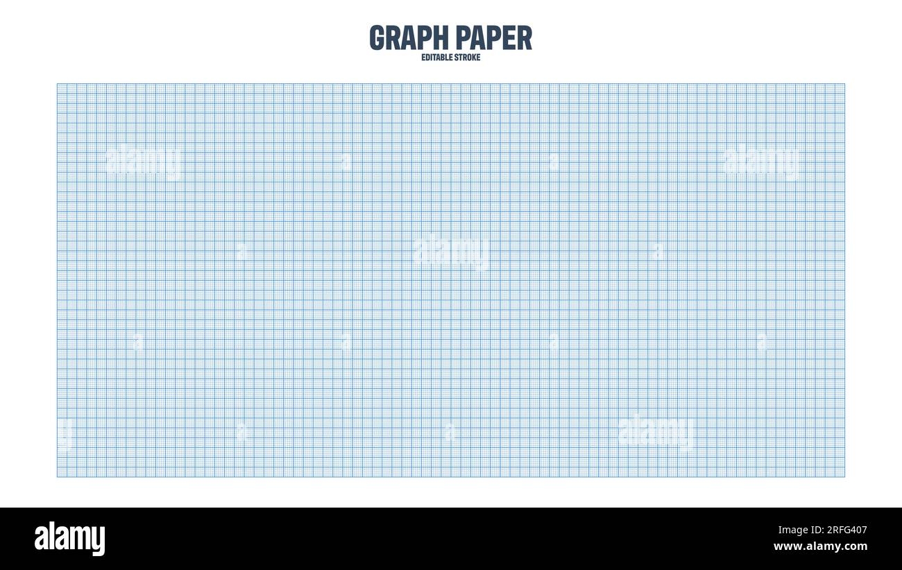 Sheet Of Graph Paper With Grid Millimeter Paper Texture Geometric Pattern Blue Lined Blank For Drawing Studying Technical Engineering Or Scale Stock Vector Image Art Alamy