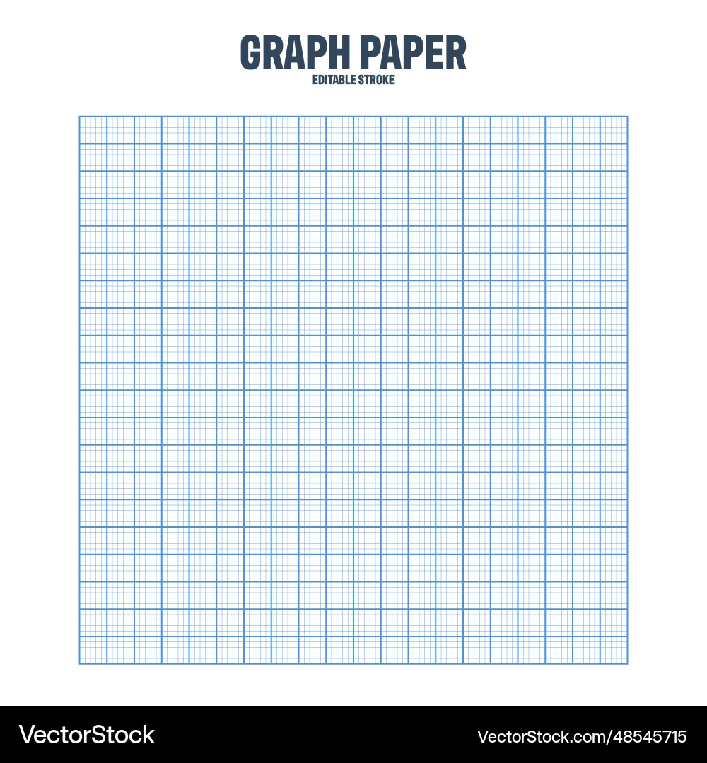 sheet of graph paper with grid millimeter vector image