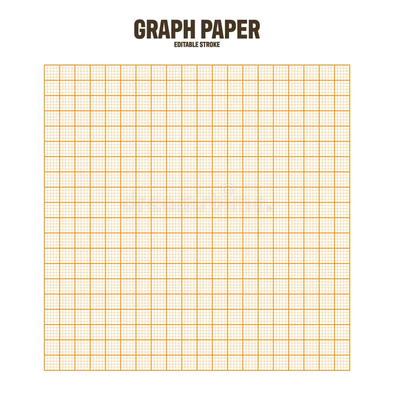 Sheet Of Orange Graph Paper With Grid Millimeter Paper Texture Geometric Pattern Stock Vector Illustration Of Math School 285399813