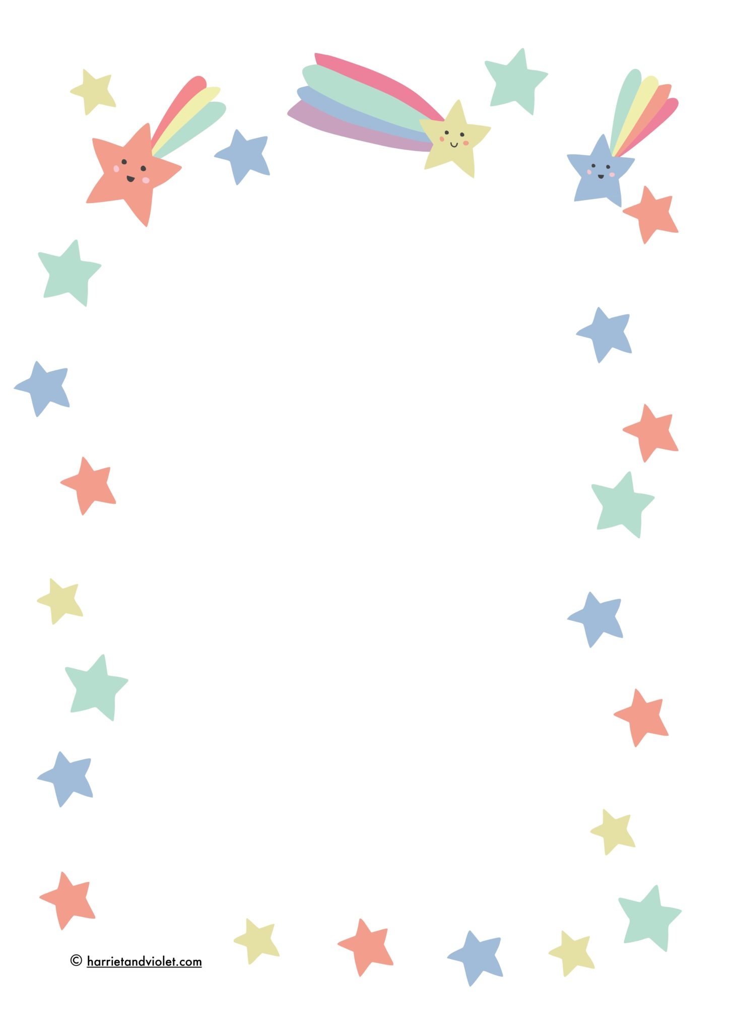 Star Border Paper Printable Free
