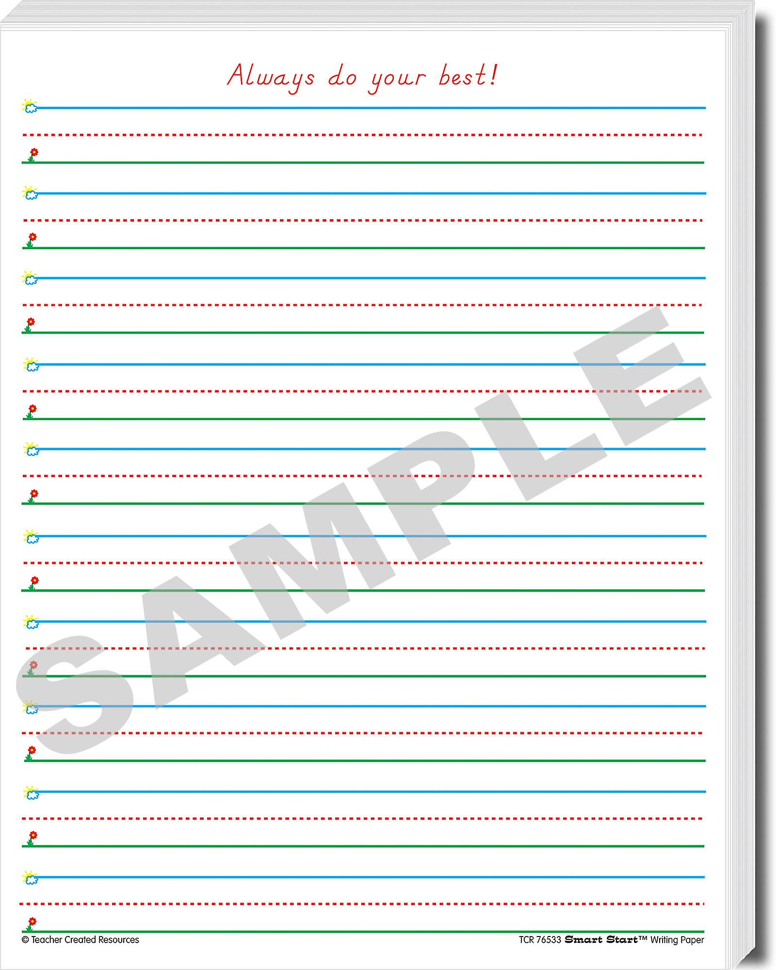 Smart Start 1 2 Writing Paper 360 Sheets TCR76533 Teacher Created Resources
