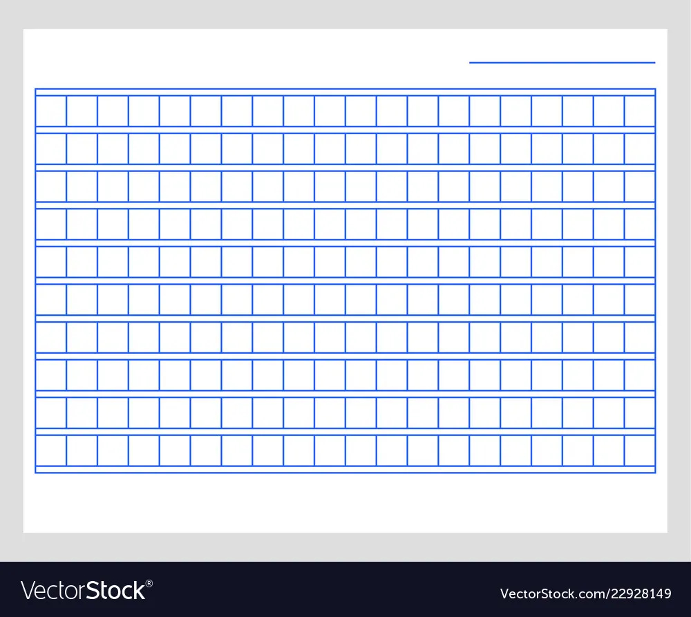 Squared Manuscript Paper Template Royalty Free Vector Image