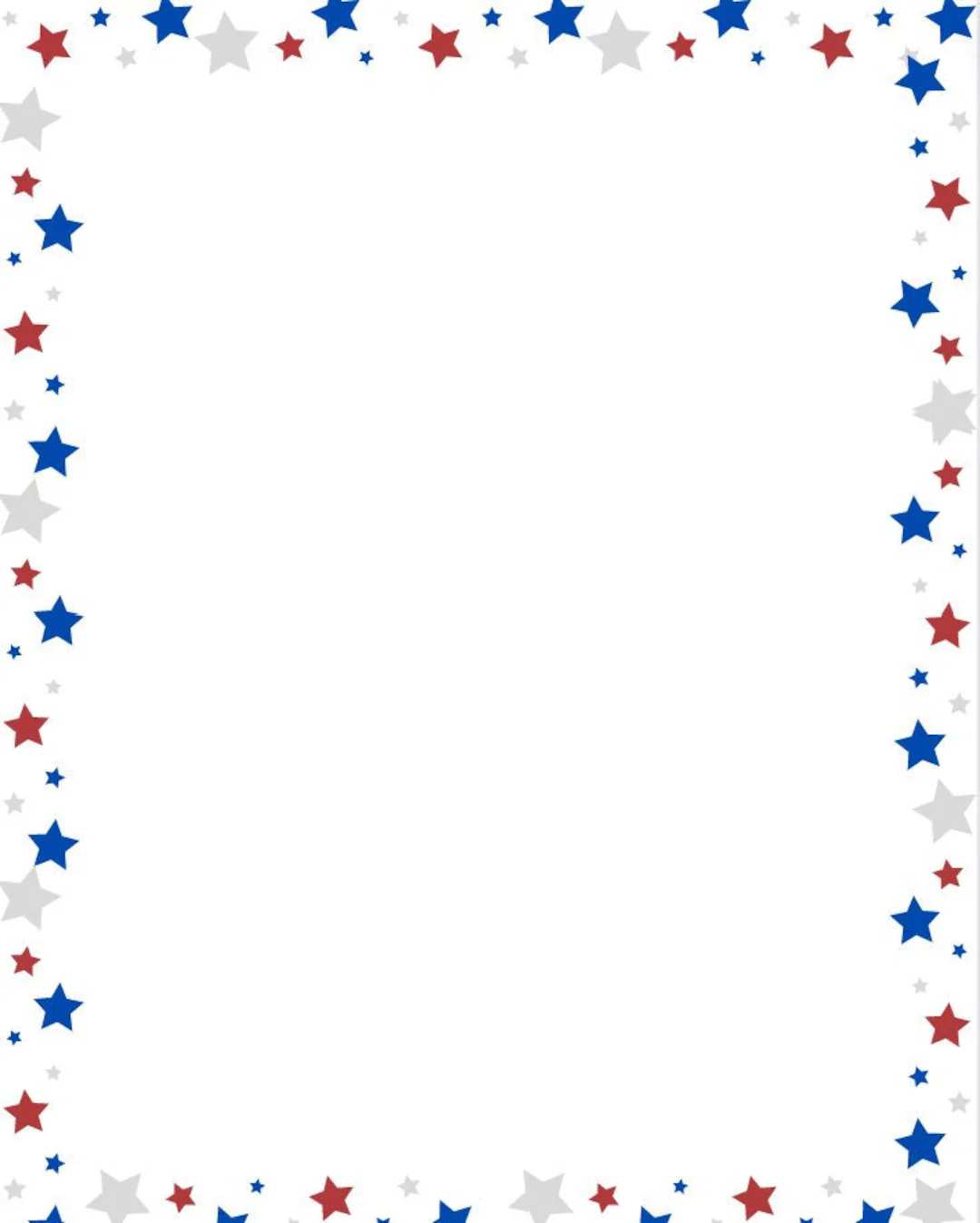 Stars Border Printable July 4 PNG Pdf A4 US Letter Size Independence Frame Instant Download Memorial Day Veterans Border Military Etsy Australia