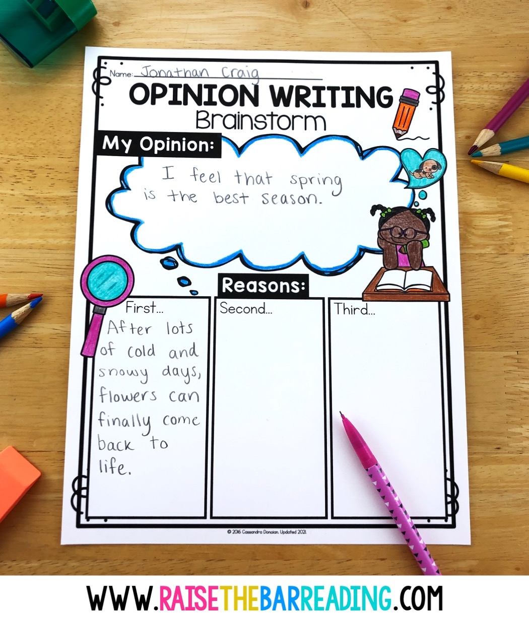 Teaching Opinion Writing In 1st 2nd And 3rd Grade Raise The Bar Reading