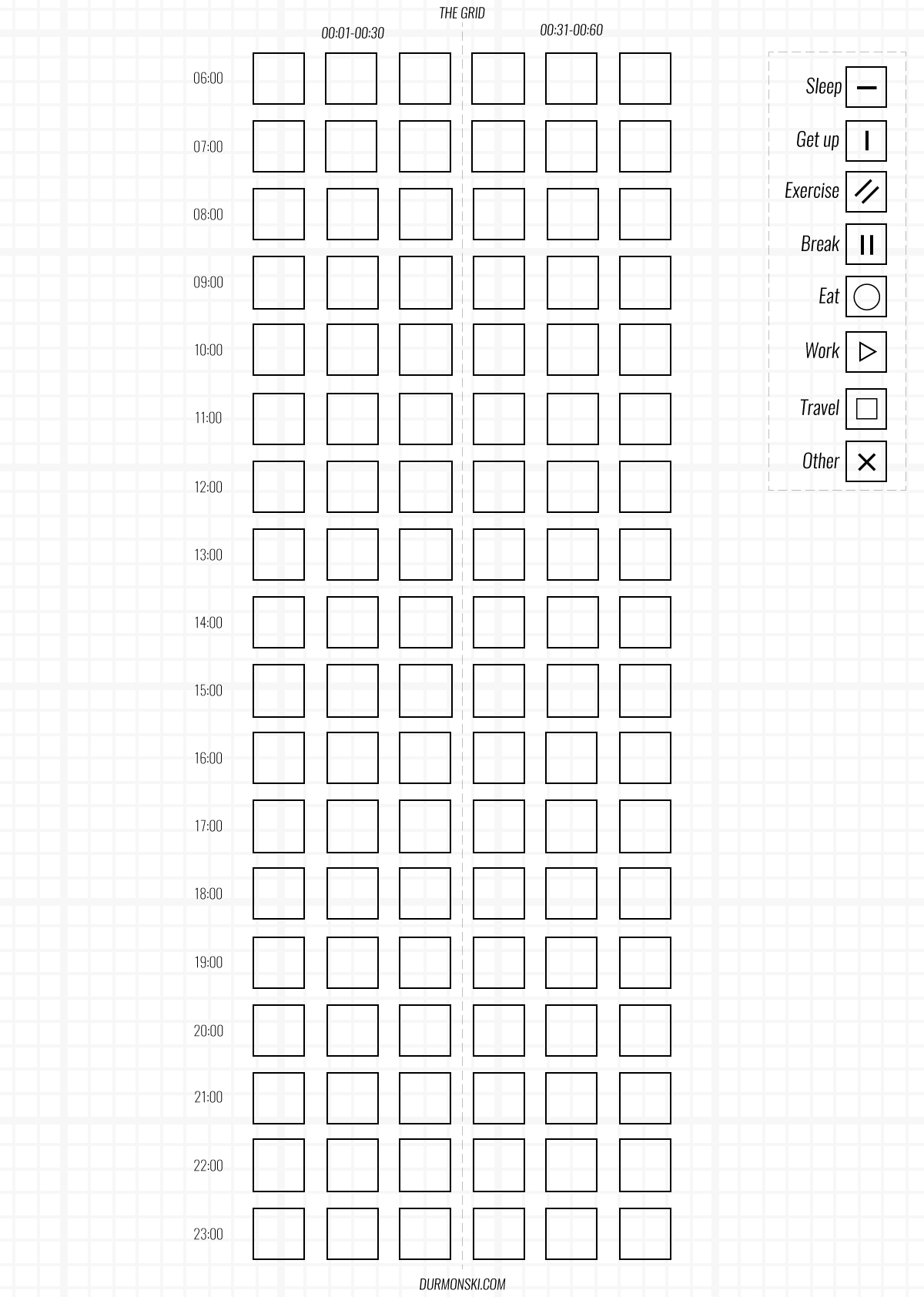 the grid daily planner for better time management durmonski