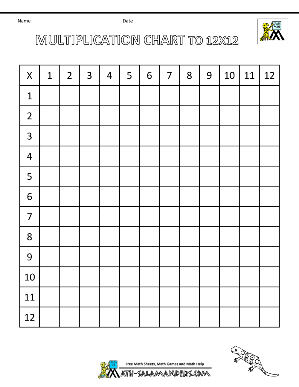 Printable Grid Chart