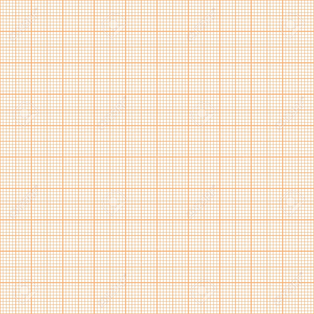 Vector Orange Metric Graph Paper Seamless Pattern 1mm Grid Accented Every Centimeter Royalty Free SVG Cliparts Vectors And Stock Illustration Image 80880919 