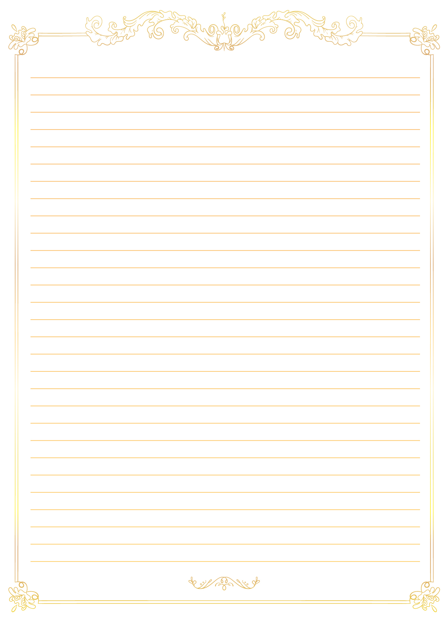 Fancy Lined Paper Printable