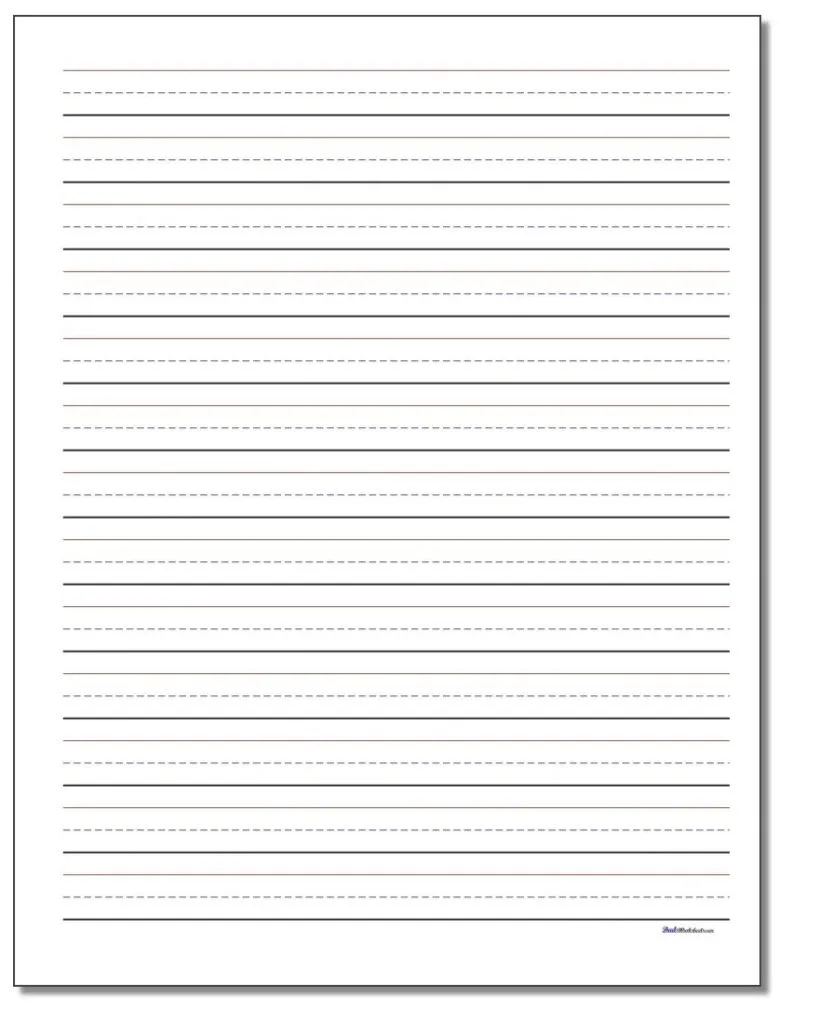 Wide Ruled Loose Leaf Paper Raised Lined Paper For Handwriting Practice Cursive For Beginners Free Printable