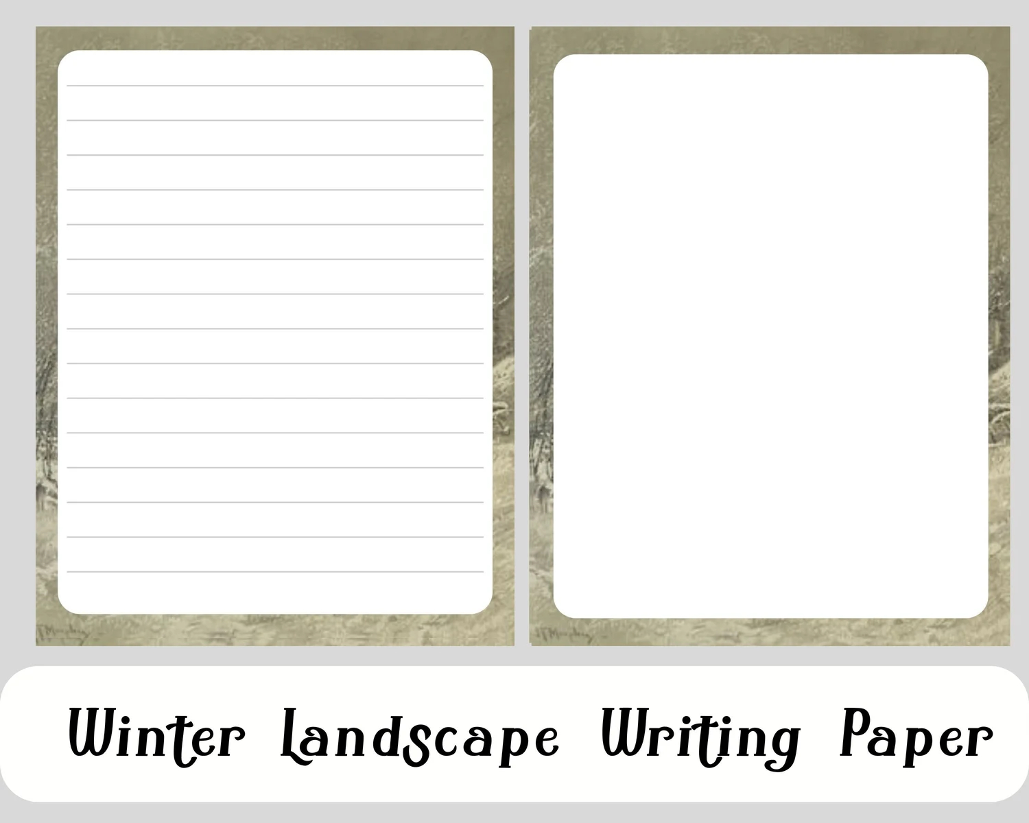 Landscape Lined Paper Printable