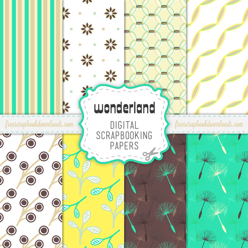 Wonderland Nature Scrapbook Papers
