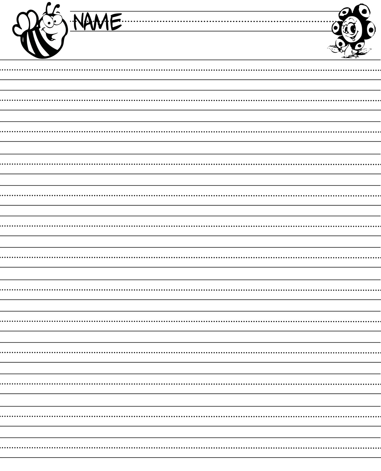 Writing Paper Printable For Children Activity Shelter