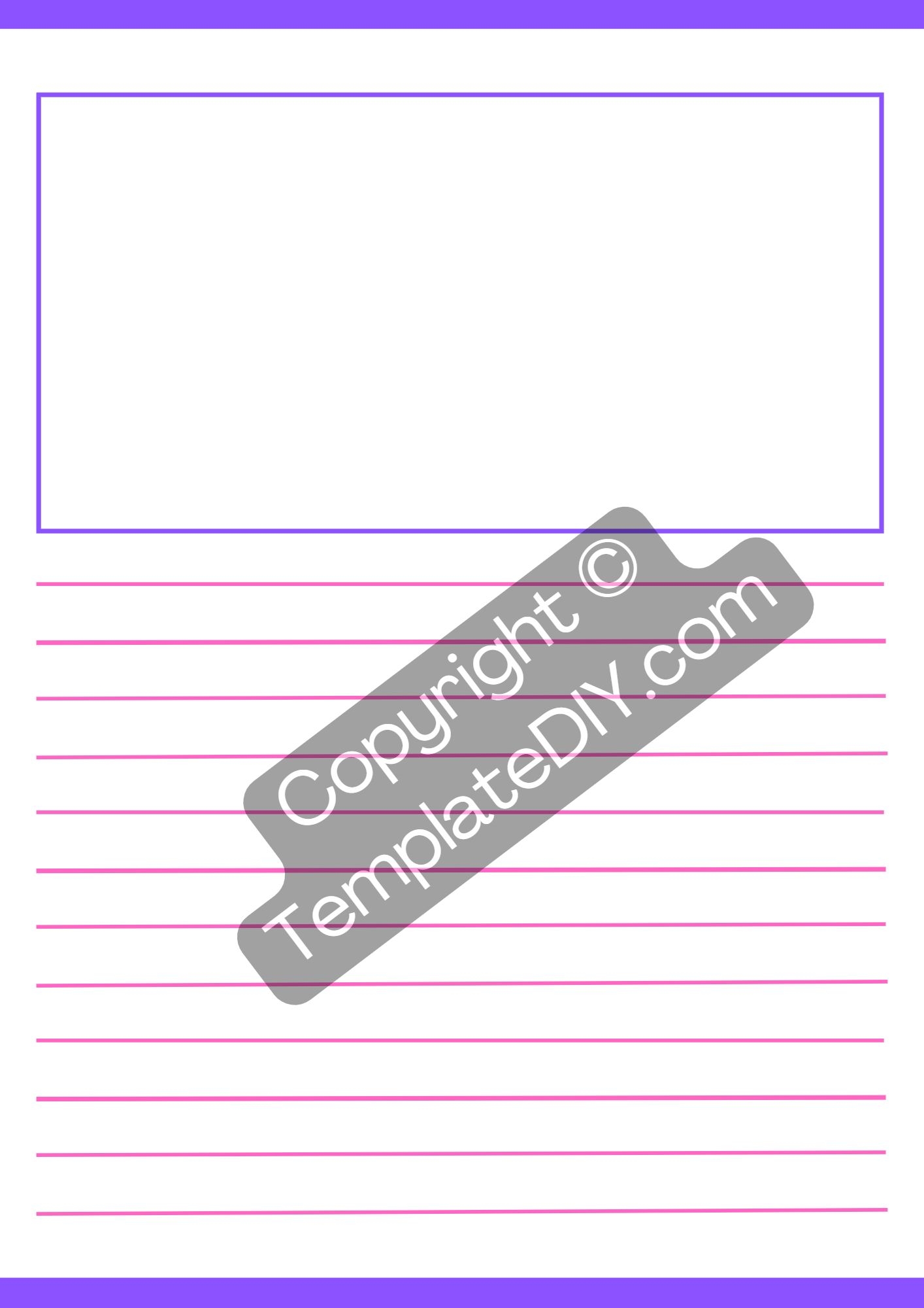 Writing Paper With Picture Box Template Printable PDF Word