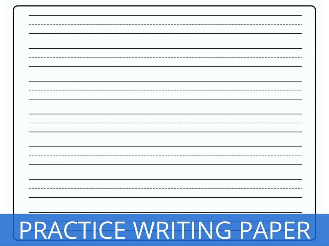 Writing Practice Paper Kindergarten Writing Paper Learning How 