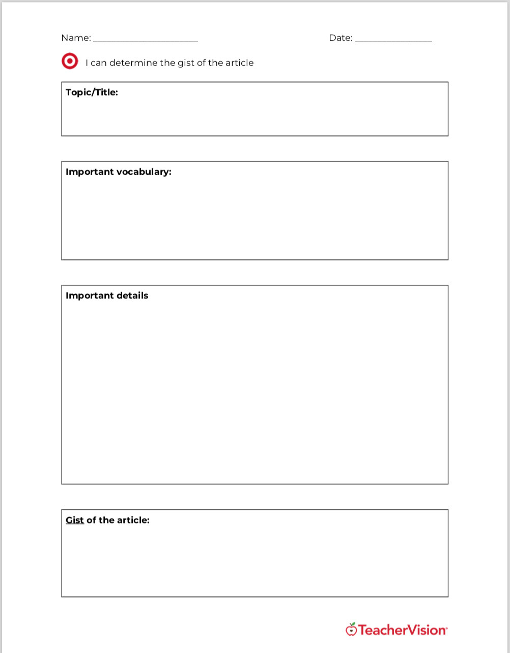 Writing Research Papers Graphic Organizers