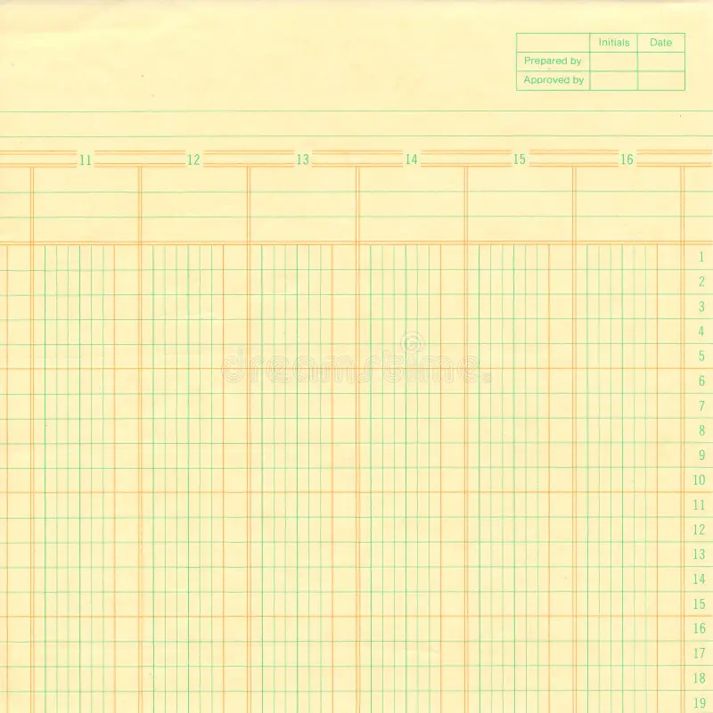 Yellow Vintage Ledger Or Graph Paper Stock Photo Image Of Graph Categories 38145576